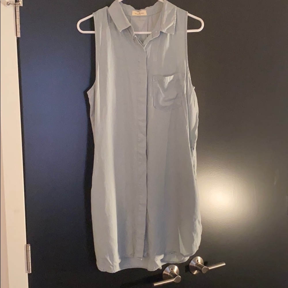 “Denim” button up dress